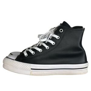 Boys Converse Chuck Taylor All Star Eva Lift Hi Leather Sneaker Size 4.5 Black